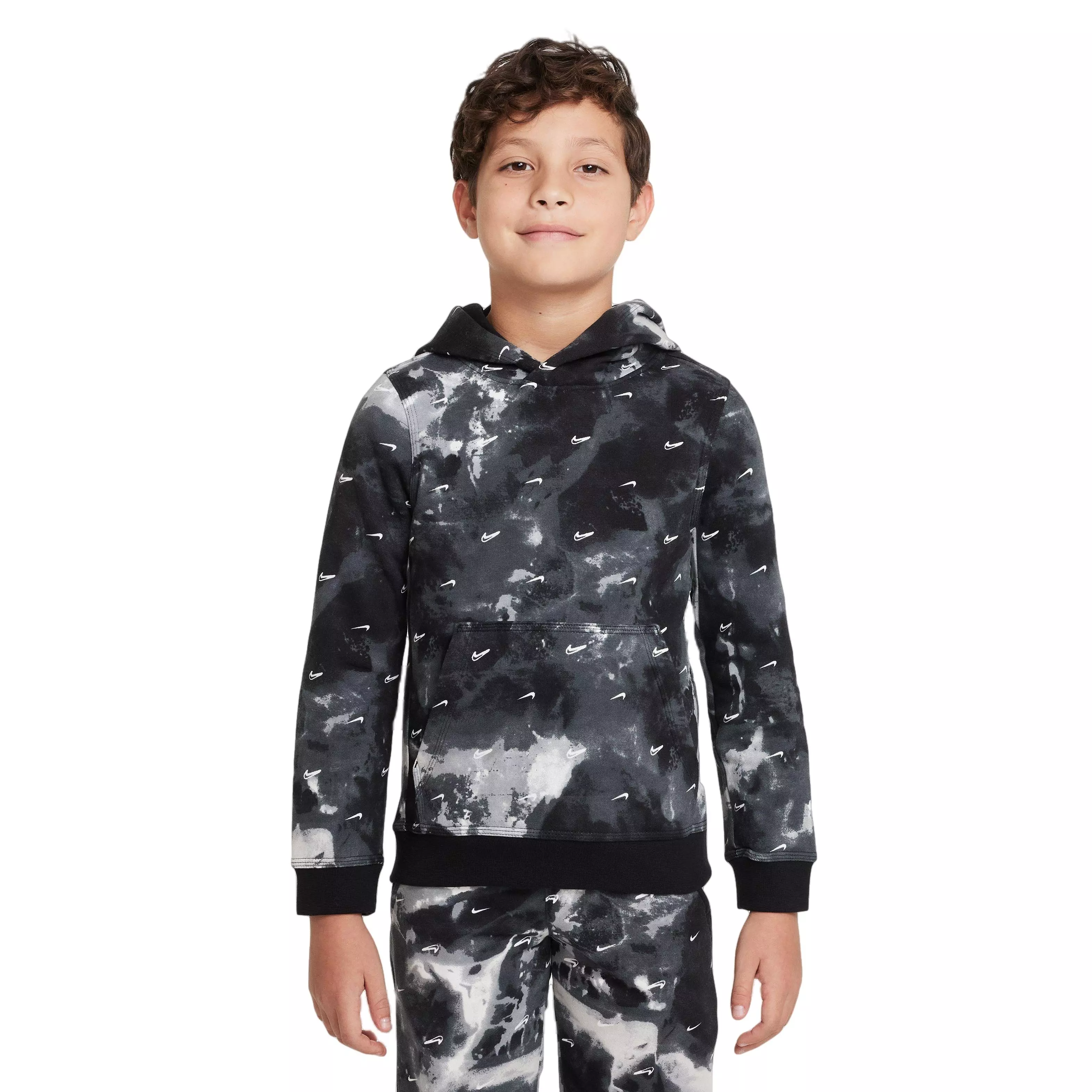 Nike Big Boys Sportswear Club Galaxy Fleece AOP Pullover Hoodie